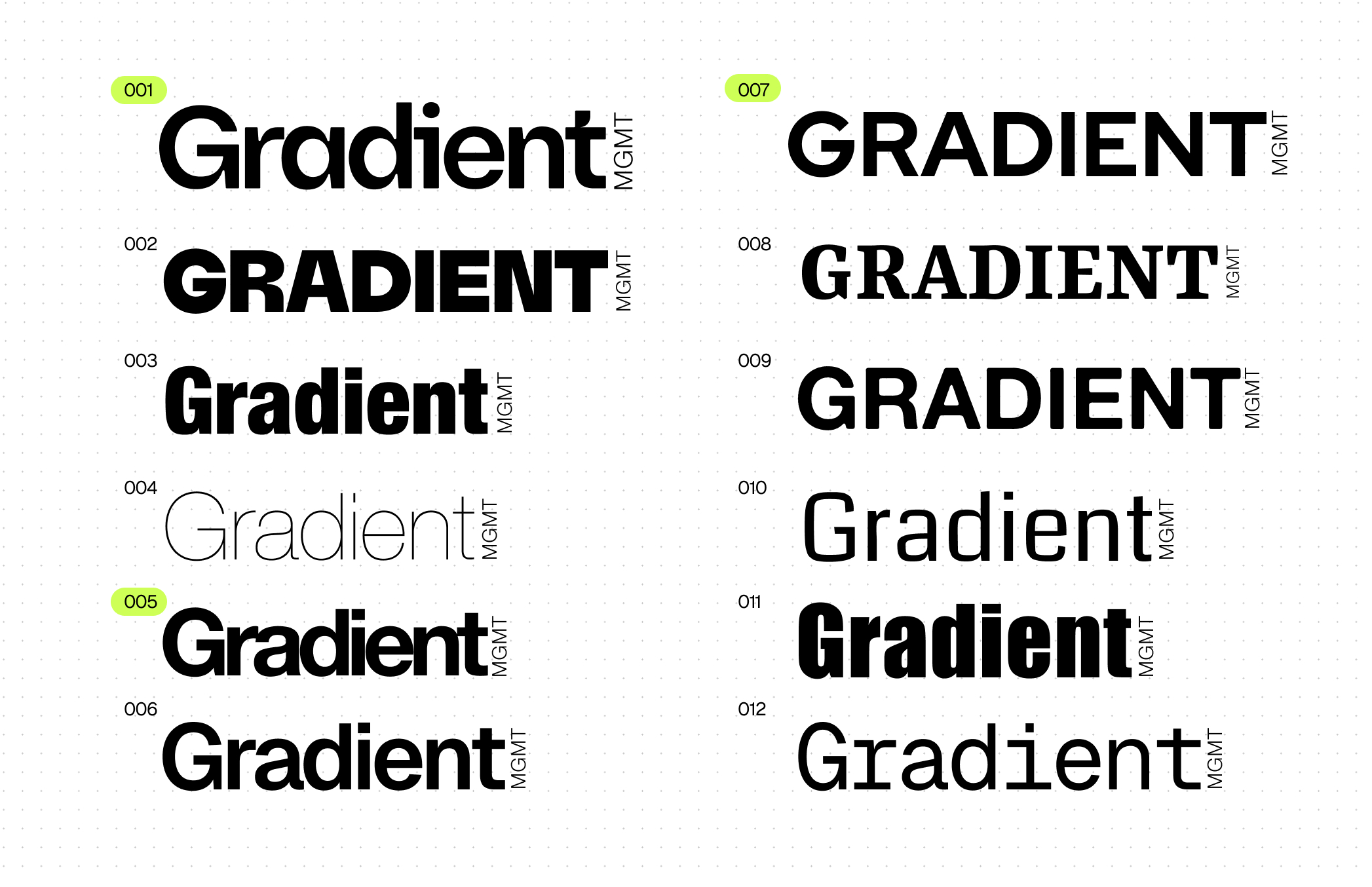 Type Logo Alternates